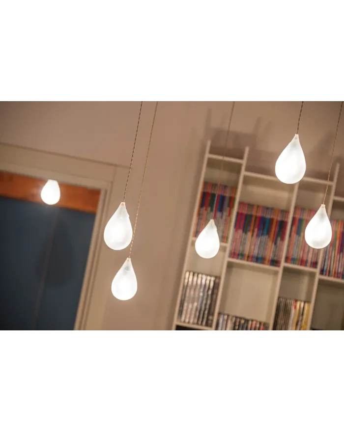 LED direct light glass pendant lamp SCIAME GOCCIA By Album