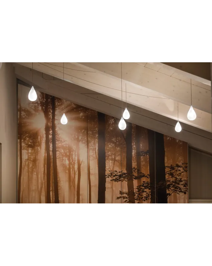 LED direct light glass pendant lamp SCIAME GOCCIA By Album