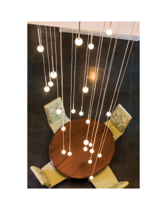LED direct light Borosilicate glass pendant lamp LUMIERALED X36 VENERE By Album