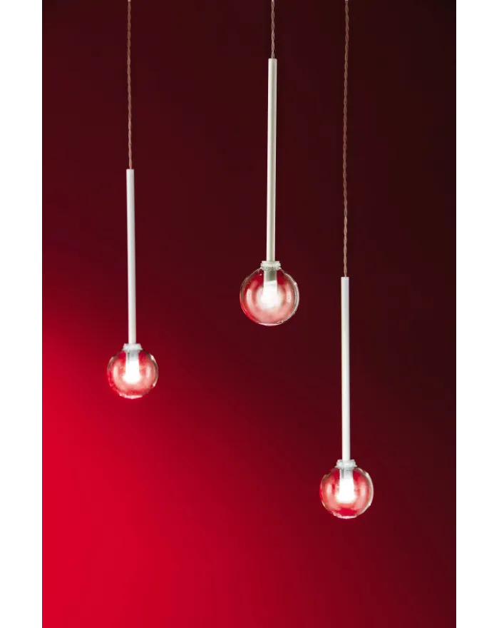 LED direct light Borosilicate glass pendant lamp BARRALED X5 VENERE By Album