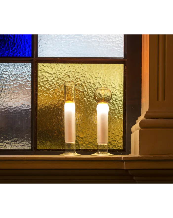 LED Borosilicate glass table lamp cordless LEDA By Album design Pepe Tanzi