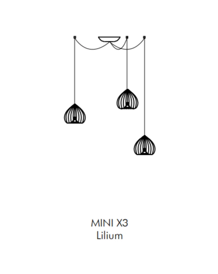 LED Borosilicate glass pendant lamp MINI X2 LILIUM Lilium Collection By Album design Pepe Tanzi