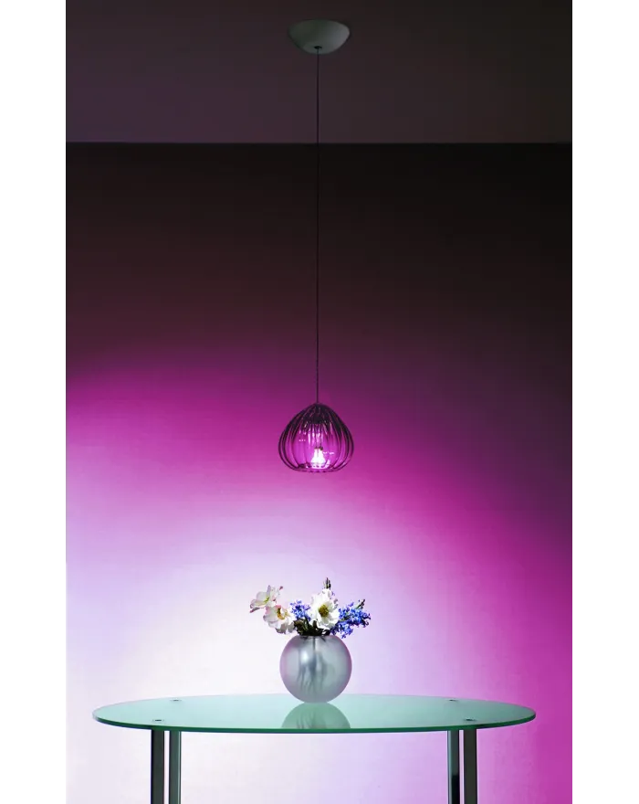 LED Borosilicate glass pendant lamp MINI X2 LILIUM Lilium Collection By Album design Pepe Tanzi