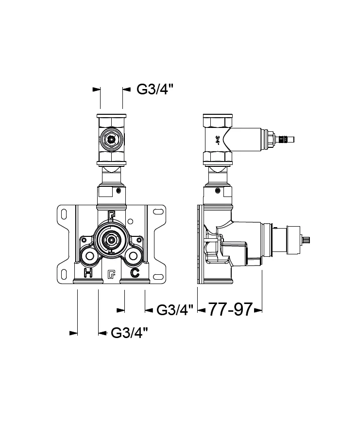Optional thermostatic Mixer Spindle