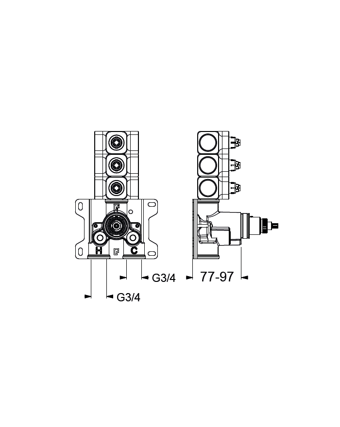 Altagamma GX Miscelatore Termostatico Per Doccia A 3 Vie - GX50230