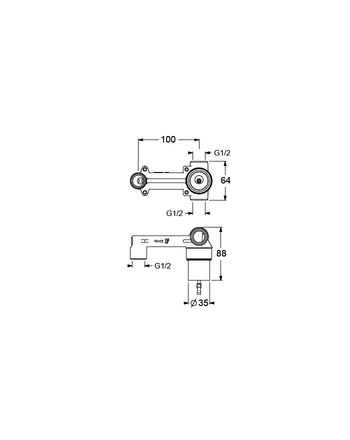 Altagamma Gzero Miscelatore Lavabo Monocomando A Parete - GZ12610