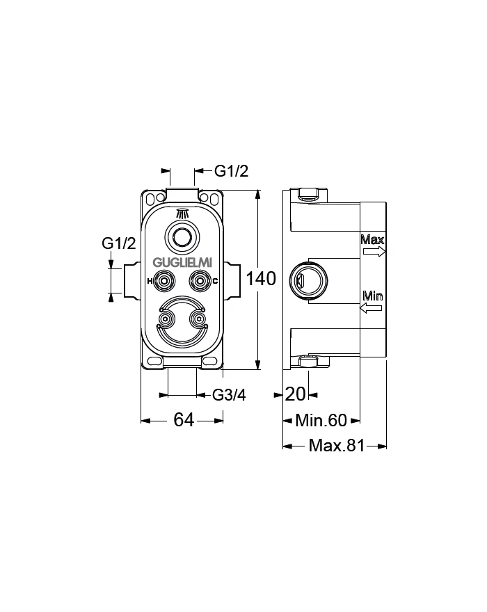 Altagamma Idea Miscelatore Termostatico Per Doccia - ID20710