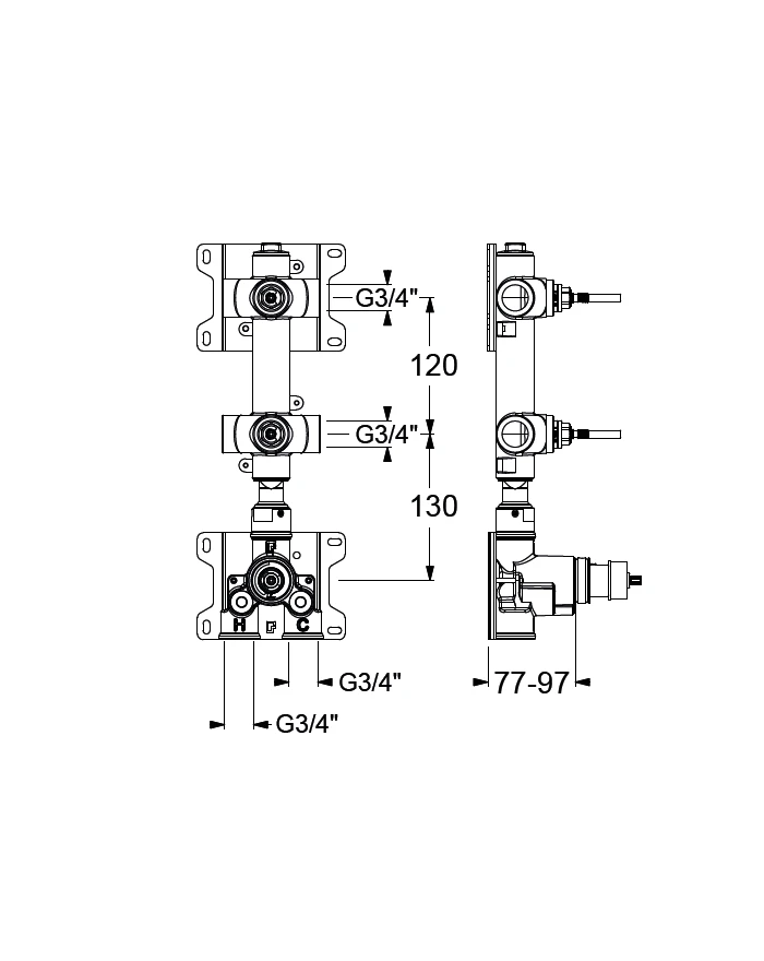 Optional Thermostatic Mixer Spindle