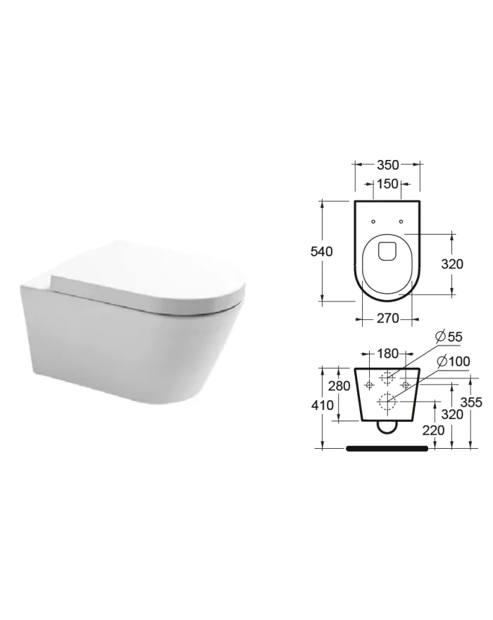 WC Sospeso In Ceramica - AB50510