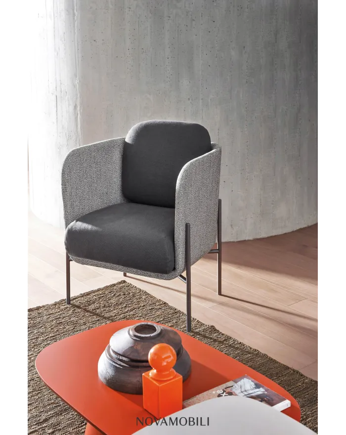 Easy chair with armrests HAIKU By Novamobili design Studio Zanellato Bortotto