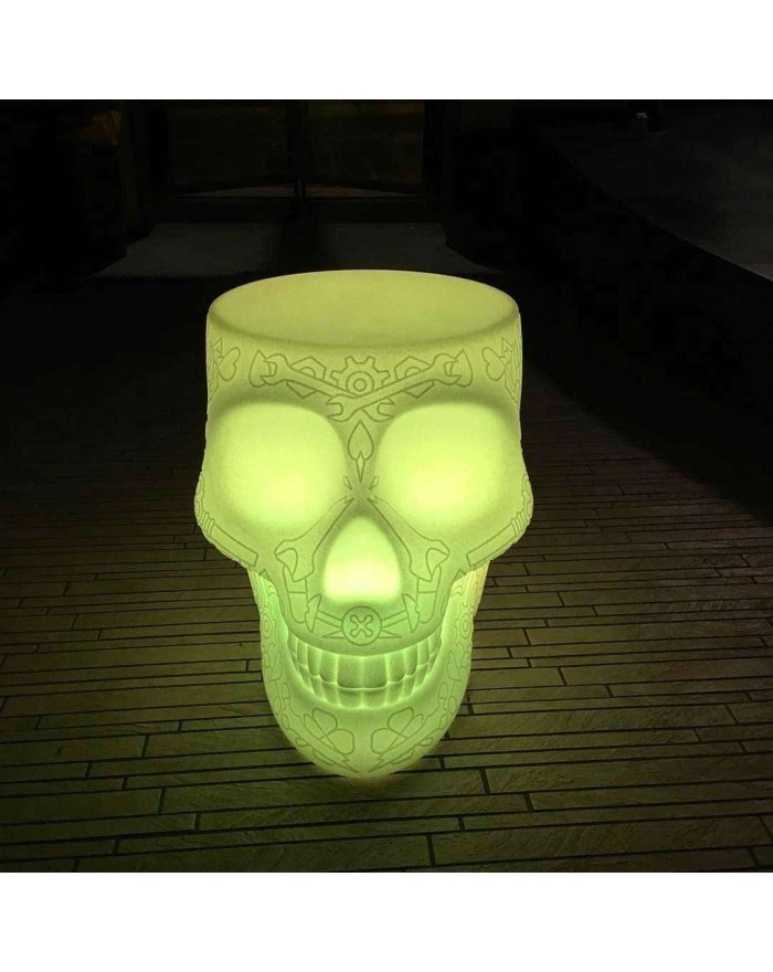 Mexico Stool And Side Table Lamp With Rechargeable LED