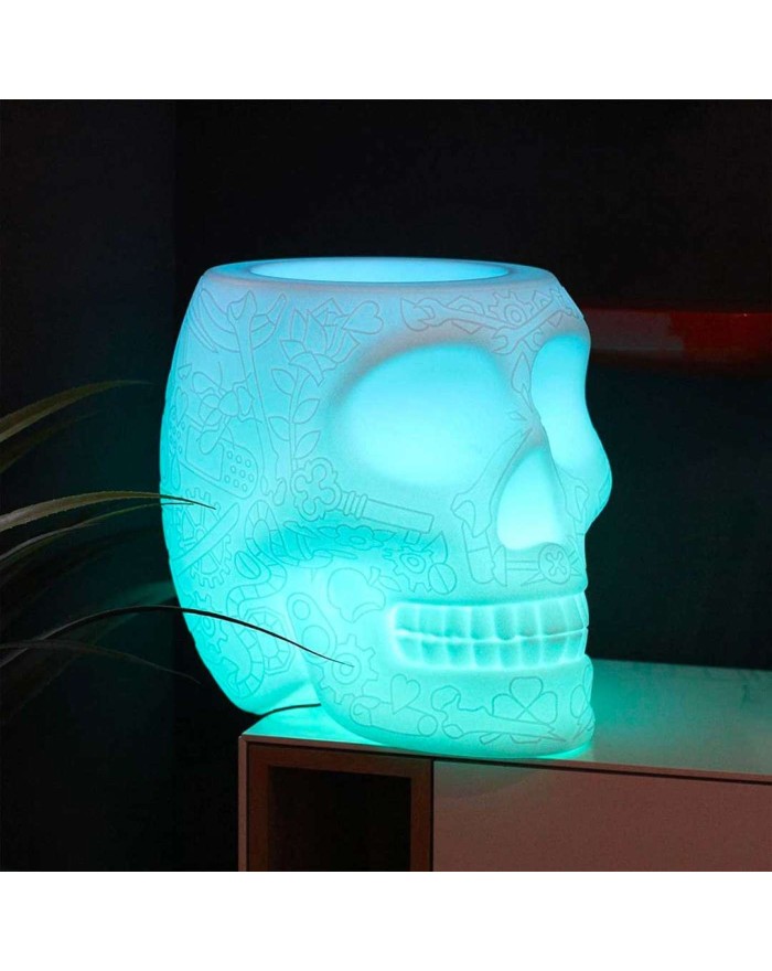 Mexico Planter And Champagne Cooler Lamp With Rechargeable LED