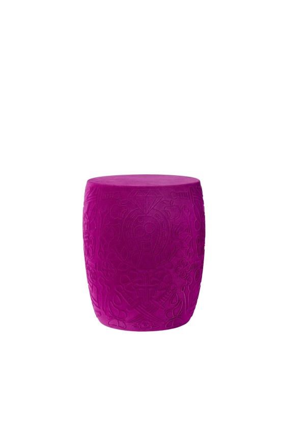 Mexico Stool And Side Table Velvet Finish
