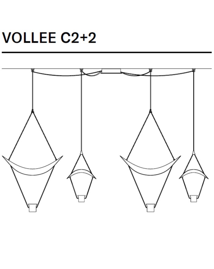 Vollee C2+2 Suspension Lamp
