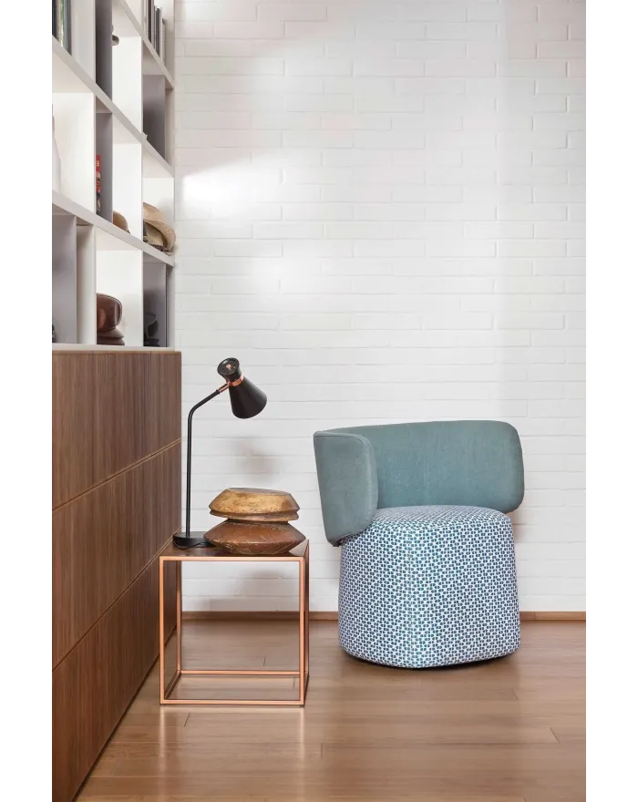 Upholstered easy chair ORIGIN By Novamobili design Makoto Kawamoto