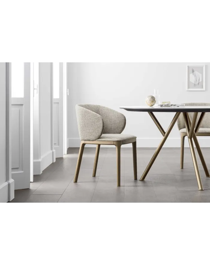 Upholstered chair NAVY Details Collection By Novamobili design Matteo Zorzenoni