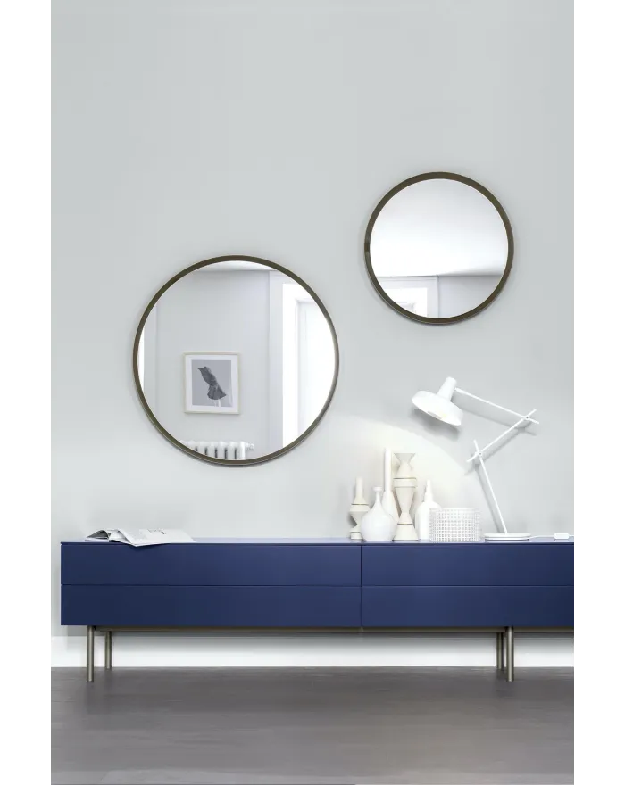 Round wall-mounted mirror DEEP By Novamobili