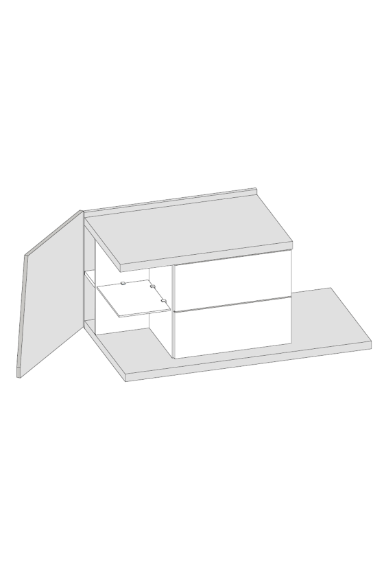 Kyoto - 2 Drawers + Openable Open Unit