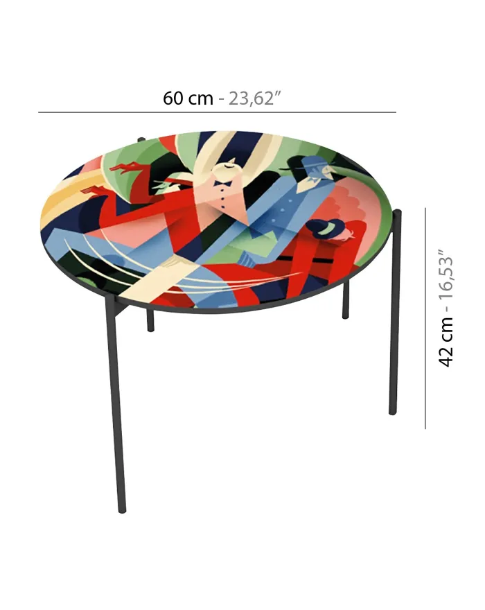 Pictoom Coffee Table 60 With Giacomo Balla Digital Print